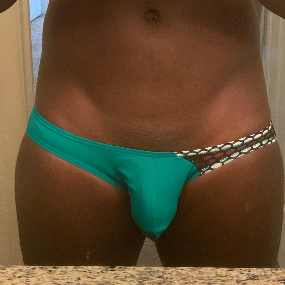 New W/O Tags Boutique Green Briefs.